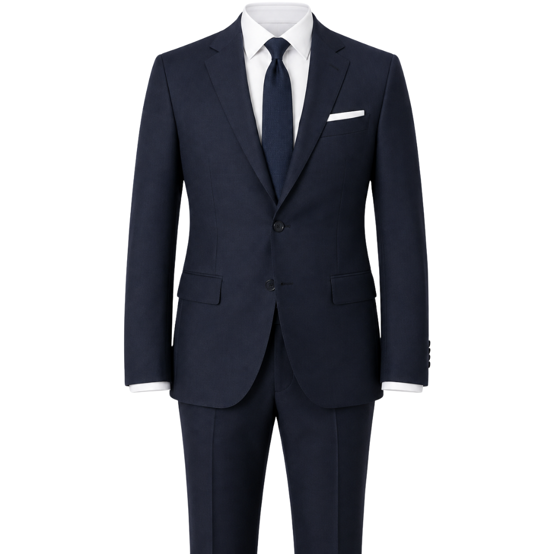 Premium Navy Tailored Wool Suit | Phuworf