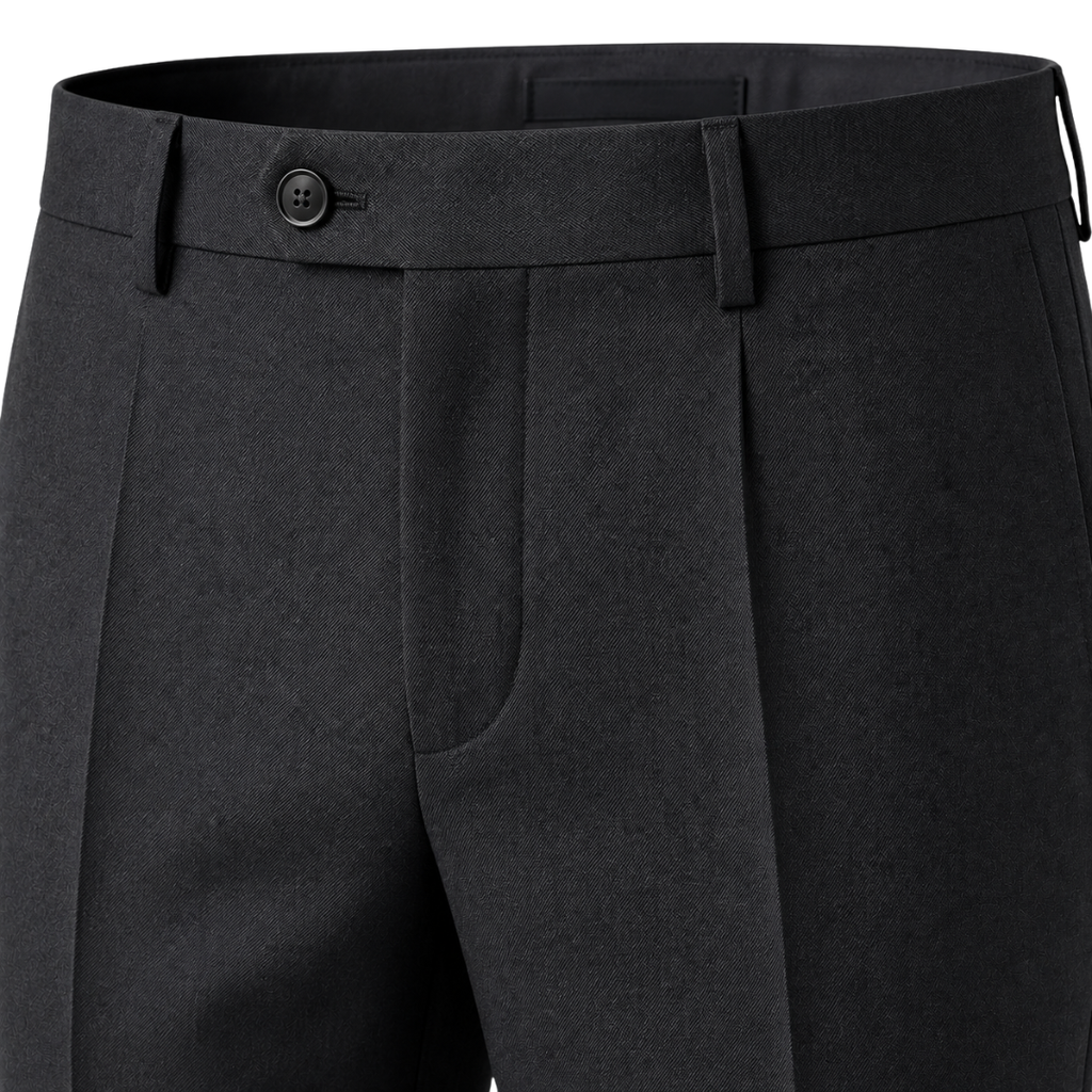 Charcoal Tailored Wool Trousers | Phuworf