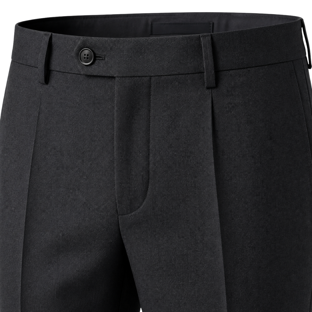 Charcoal Tailored Wool Trousers | Phuworf
