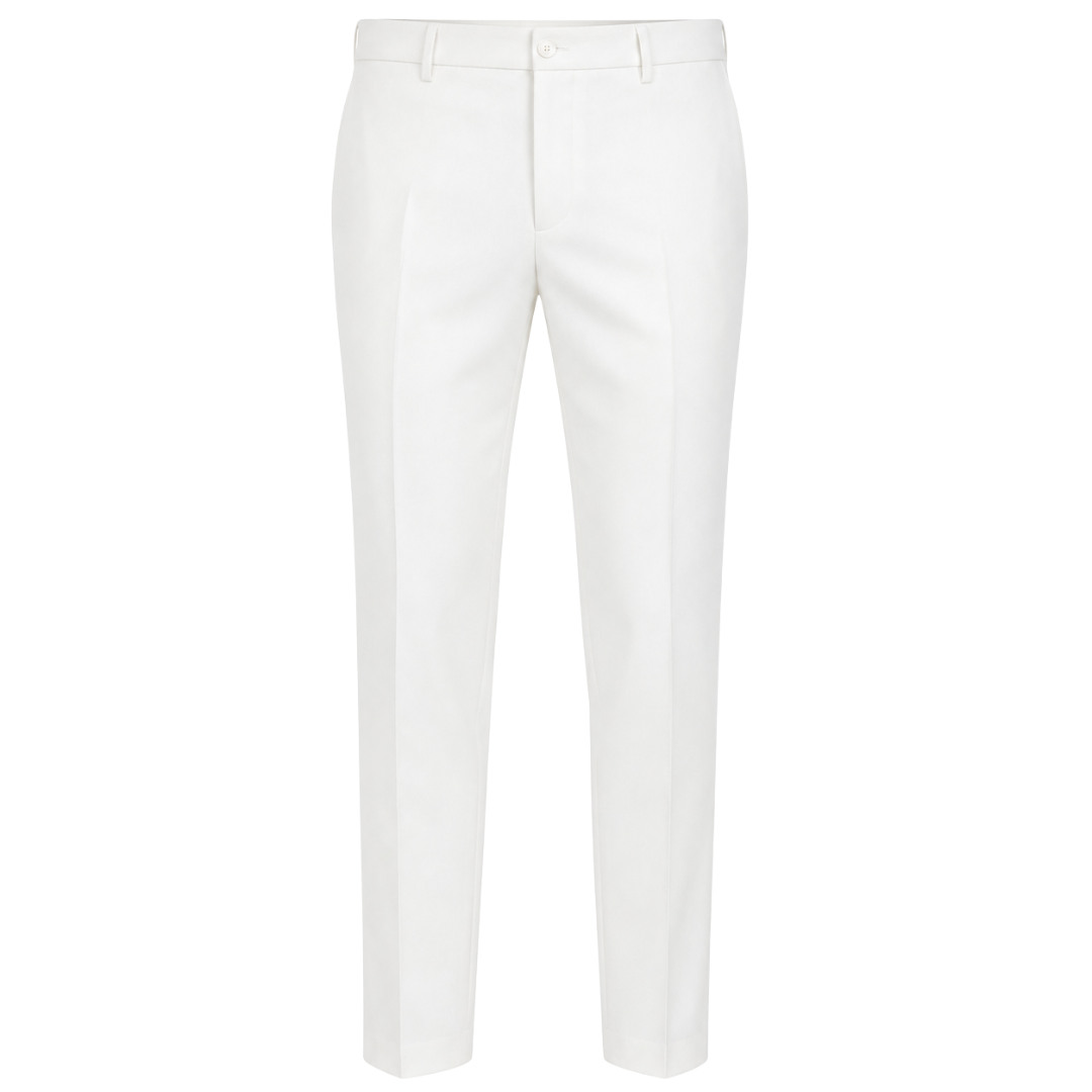 Ivory White Tailored Wool Trousers | Phuworf