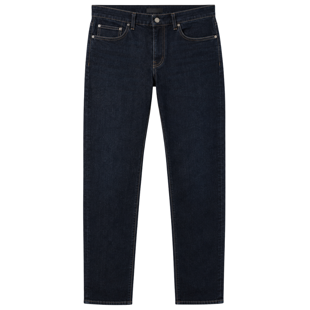 Midnight Indigo Straight-Fit Denim Jeans | Phuworf