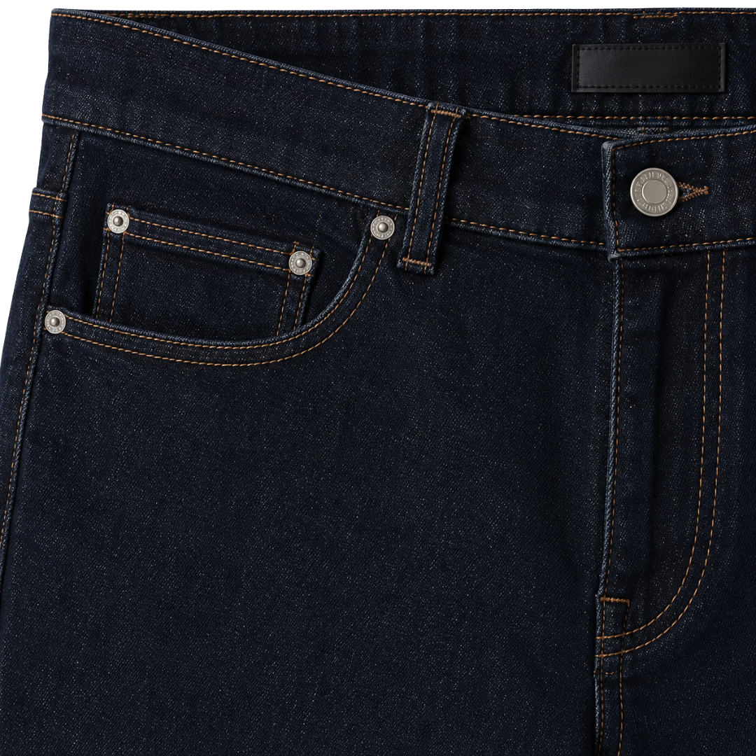 Midnight Indigo Straight-Fit Denim Jeans | Phuworf