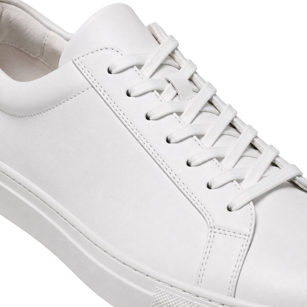 Minimalist White Leather Trainers | Phuworf