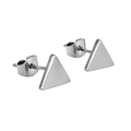 Polished Stainless Steel Triangle Stud Earrings | Phuworf