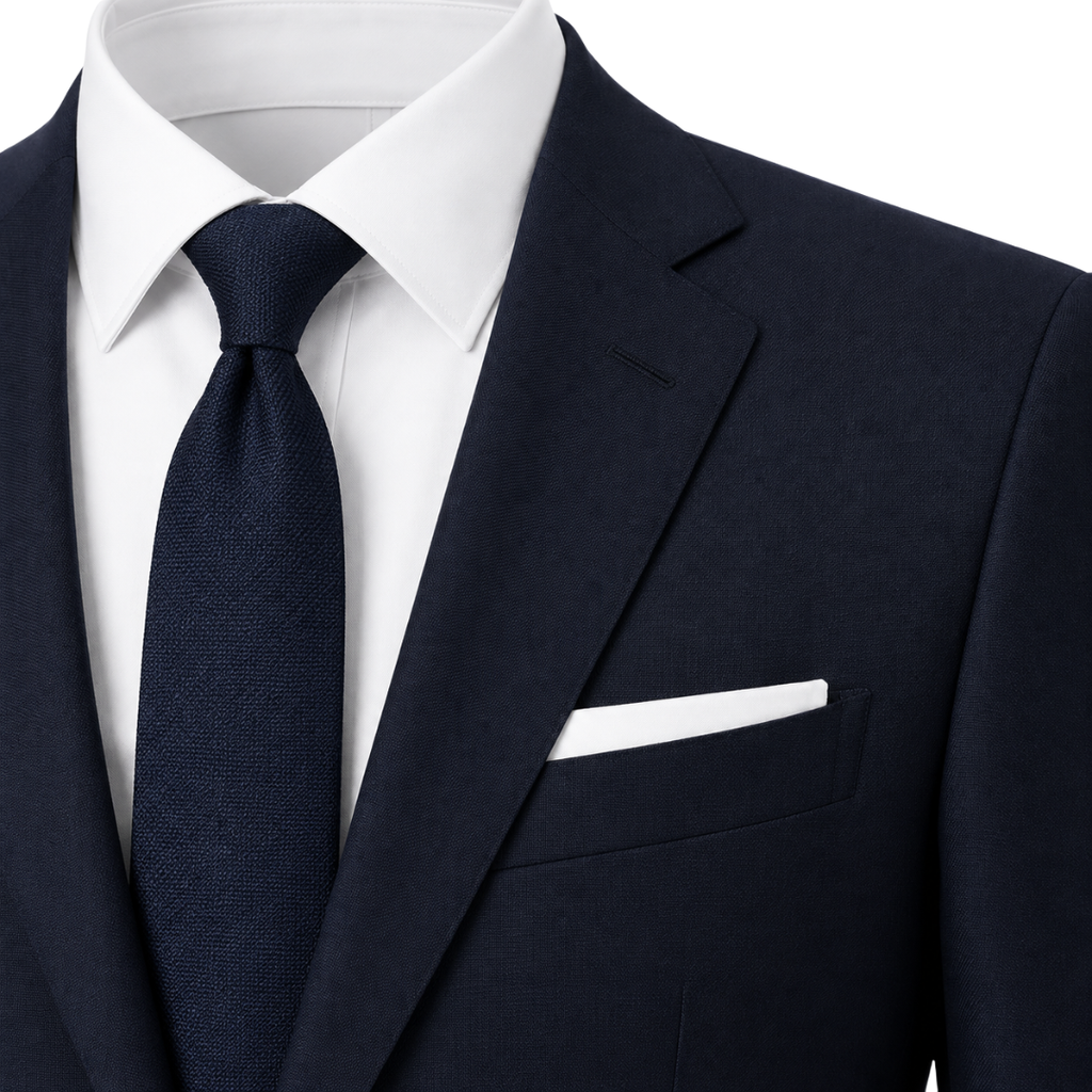 Premium Navy Tailored Wool Suit | Phuworf