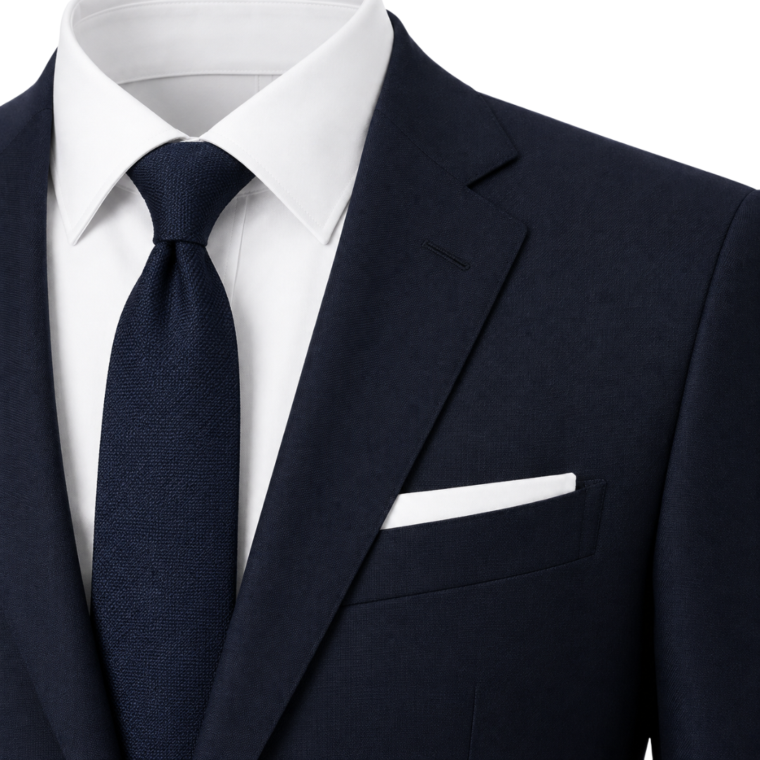 Premium Navy Tailored Wool Suit | Phuworf