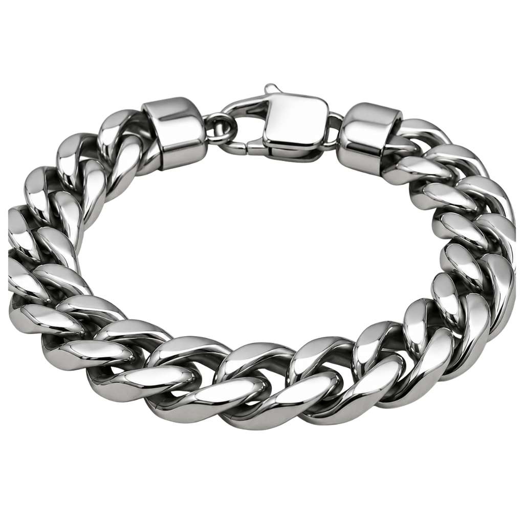 Chunky Stainless Steel Cuban Chain Bracelet | Phuworf