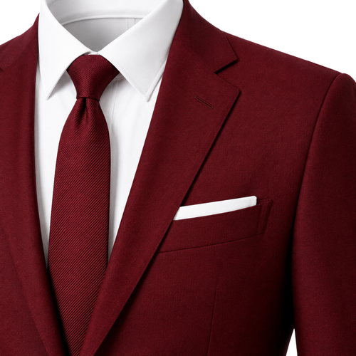 Burgundy Tailored Wool Suit | Phuworf