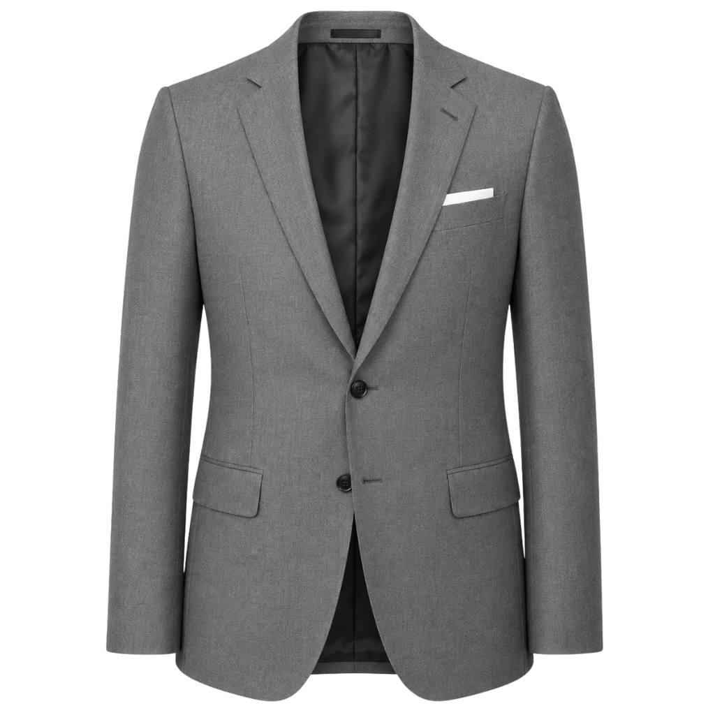 Grey Tailored Wool Blazer | Phuworf