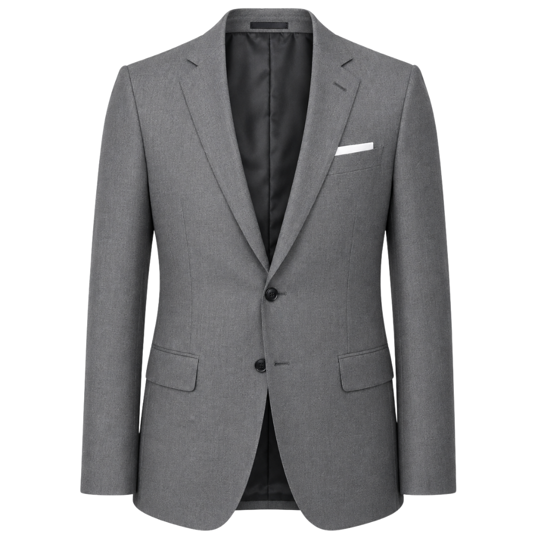Grey Tailored Wool Blazer | Phuworf